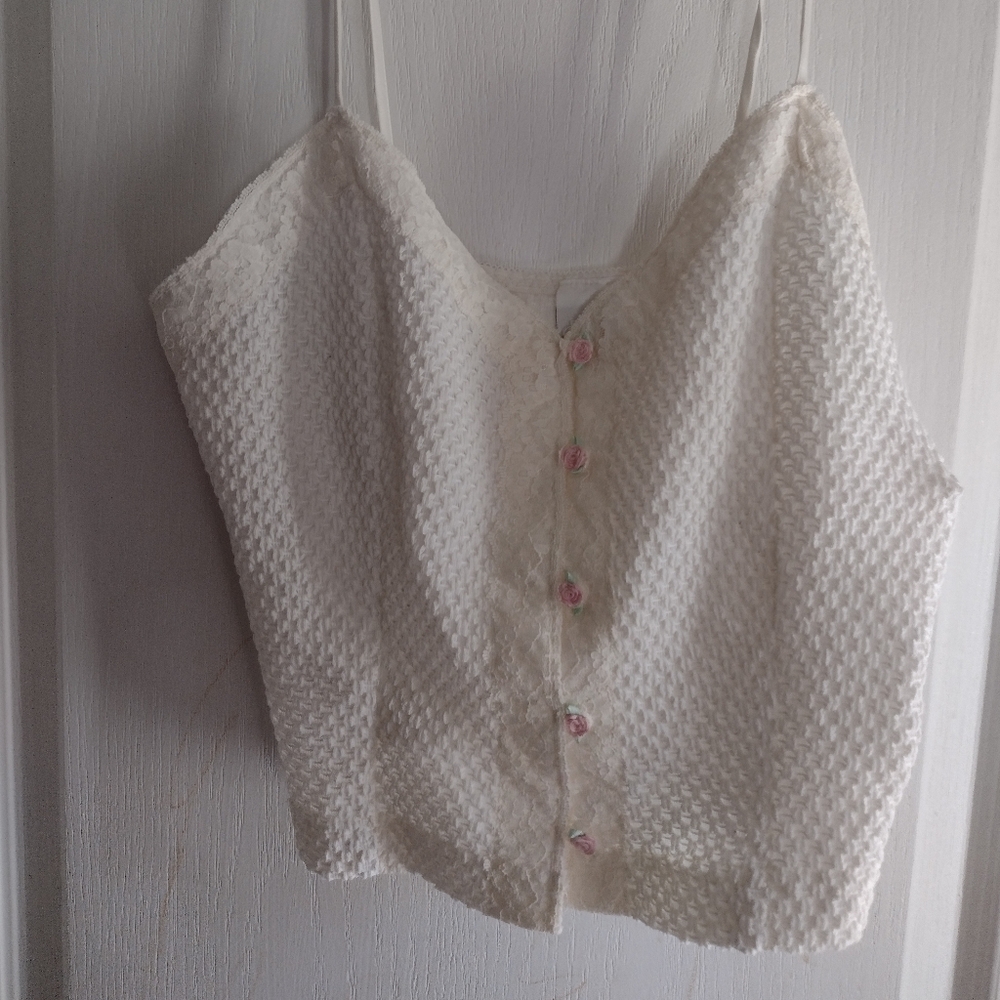 Nwt Vintage White Tank Top Lingerie